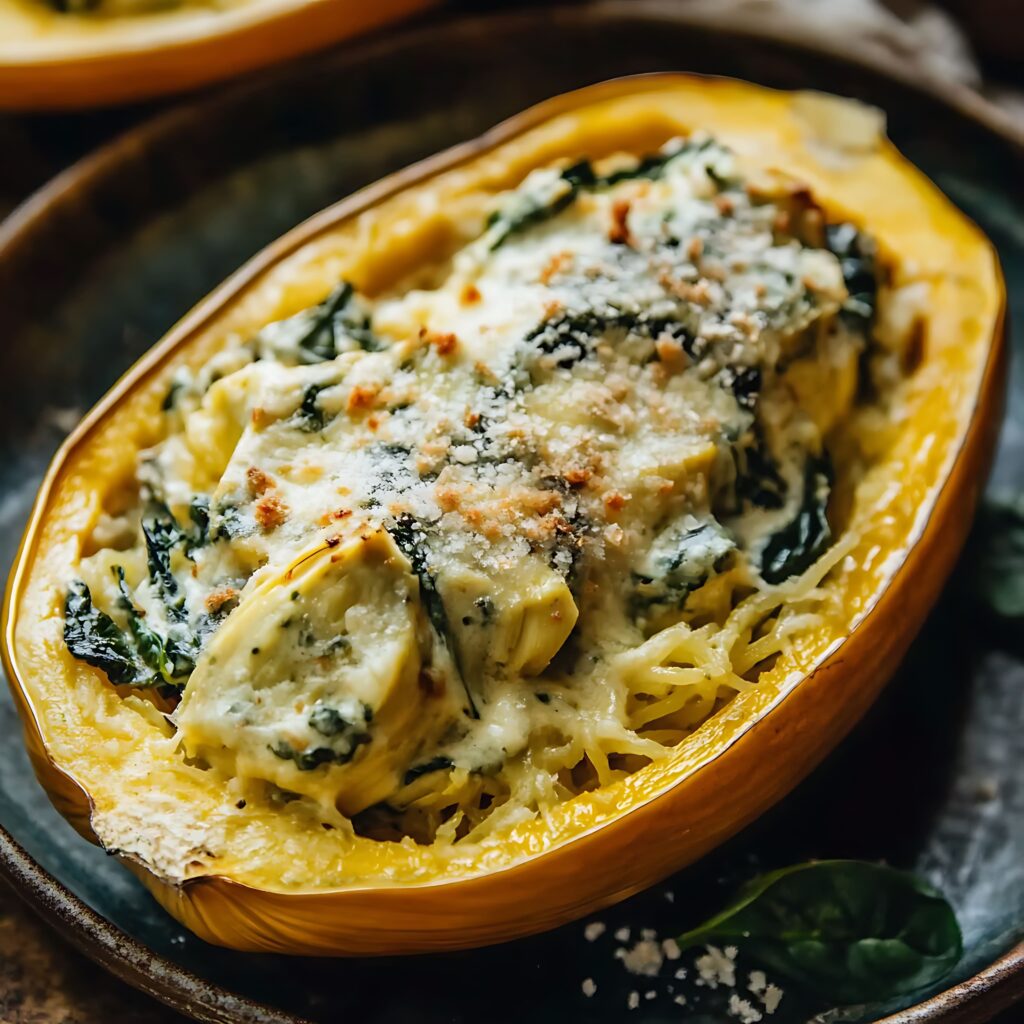 Chicken Alfredo Spaghetti Squash